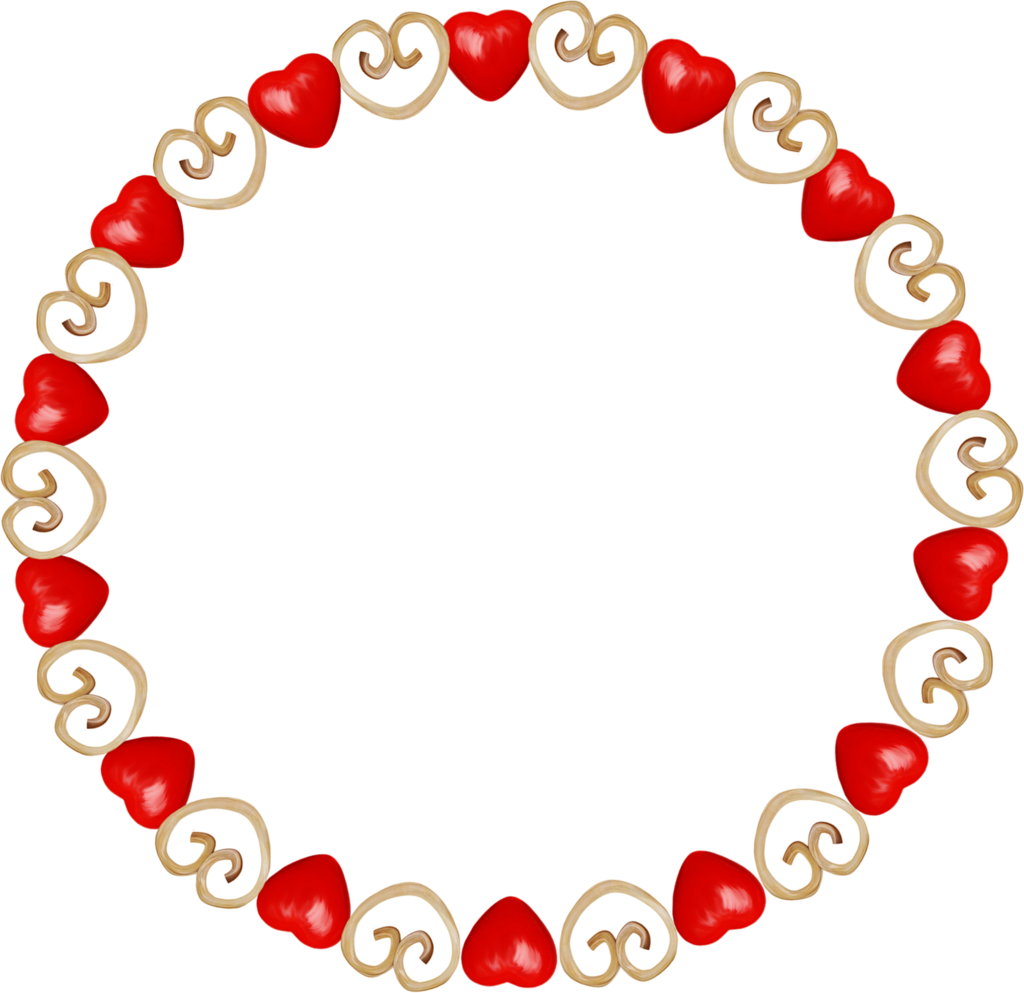 B *✿* Happy In Love - Круглая Рамка С Сердечками (1024x993)