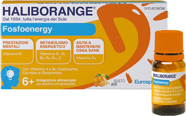 Haliborange Fosfoenergy Integratore Di Fosforo 10 Flaconcini - Bottle (759x950)