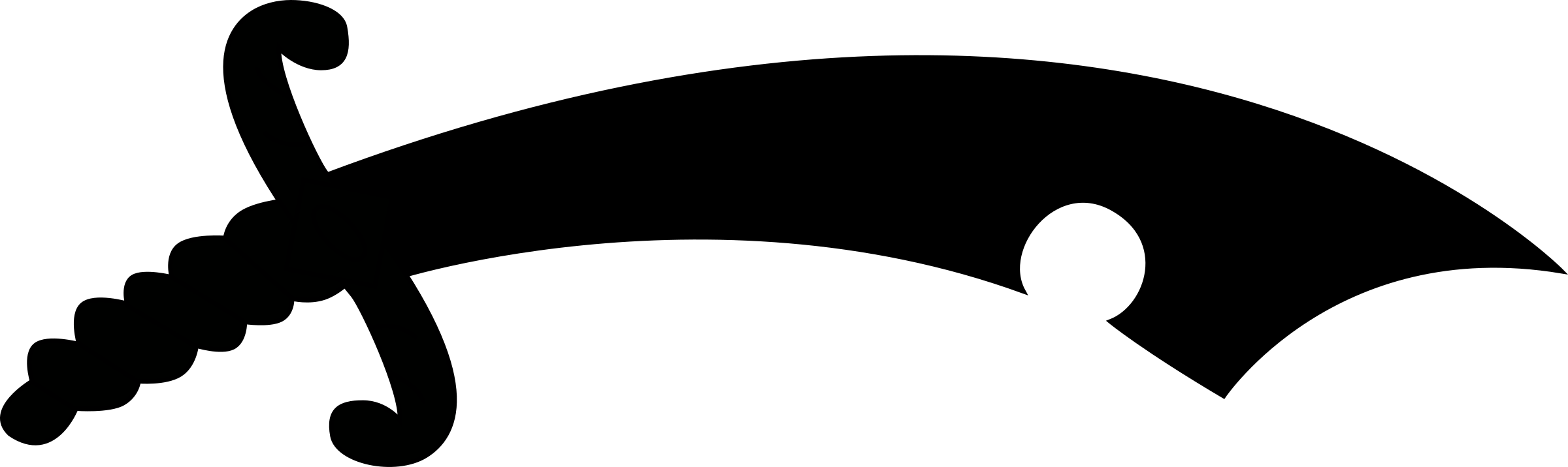 Seaxe Silhouette - Sword Silhouettes Png (2400x716)