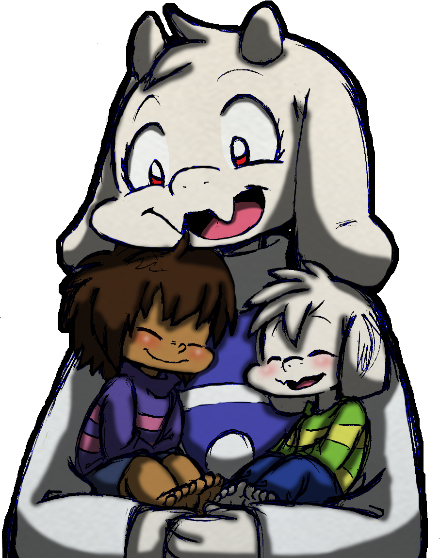 Mama Goat And Kids By Neloku - Undertale Goat Mom Son (949x1160)