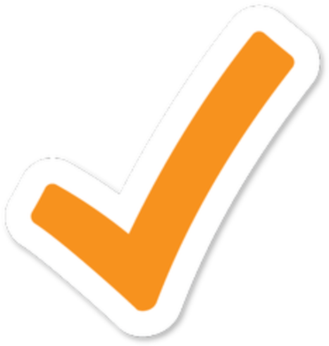 Check Mark Transparent Orange - Tan (512x512)