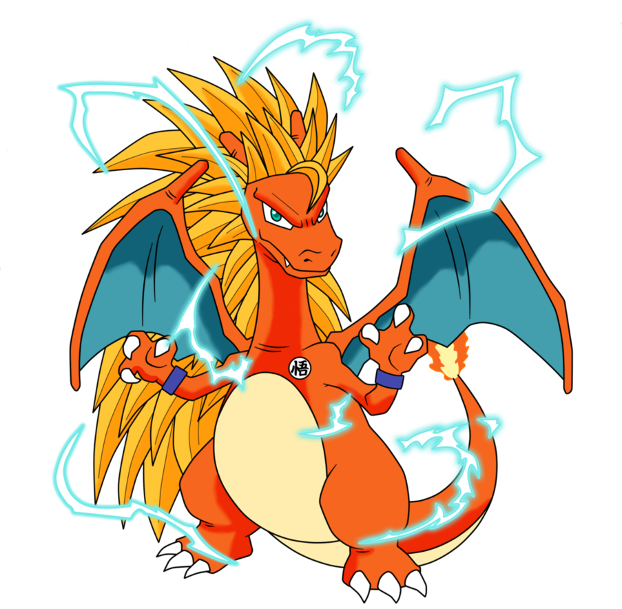 Goku-charizard Super Saiyajin 3 By Gonzalossj3 - Super Saiyan (903x884)