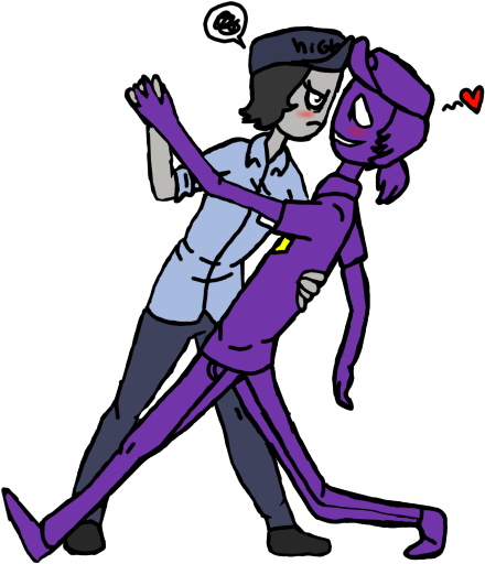 Mike X Purple Guy // Dance With Me By Jassielanais68 - Fnaf Mike Schmidt Female (592x634)