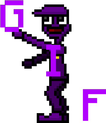 Purple Guy Pixel Art (500x500)