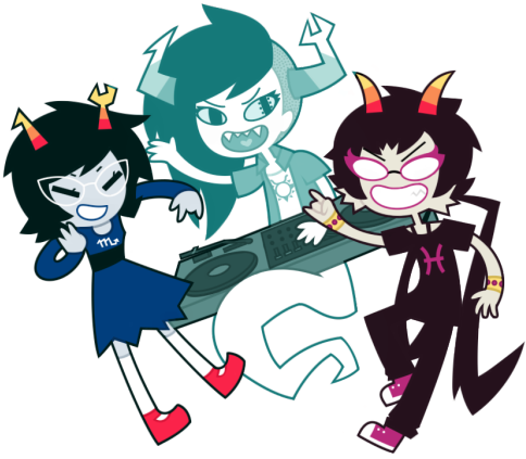 Tumblr M6gt1pbqyg1rn27qro4 500 - Aranea And Meenah (500x428)