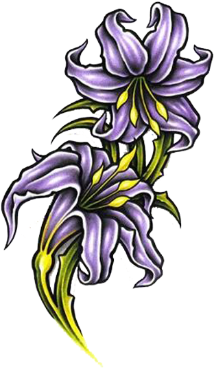 Sweet Pea Flowers Tattoo Design - Flower (330x550)