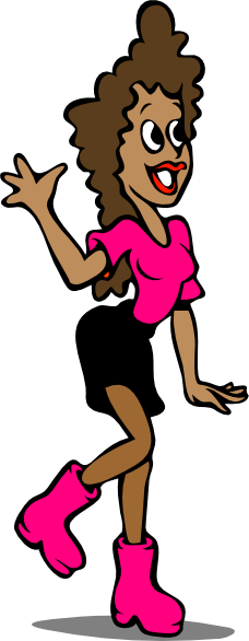 Cartoon African American Girls Png (228x586)