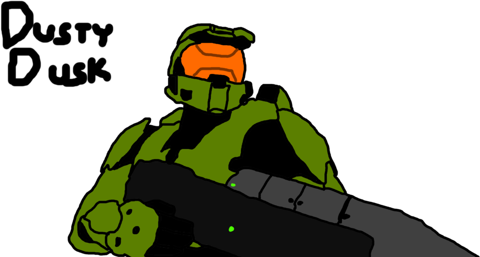 Halo 3 Master Chief By Dustydusk123 - Cartoon (1024x576)