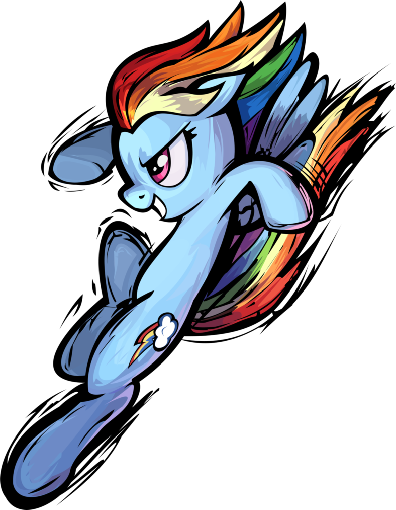 User 343 Theguiltyprophet Signature Rainbow Dash - Rainbow Dash Fighting Is Magic (788x1013)
