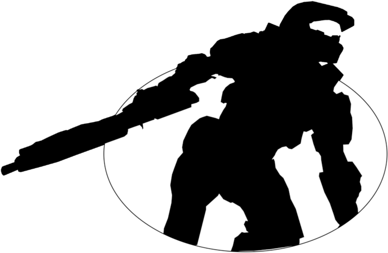 Halo Silhouette By Floppynovice On Deviantart - Halo Logo Silhouette (774x1032)