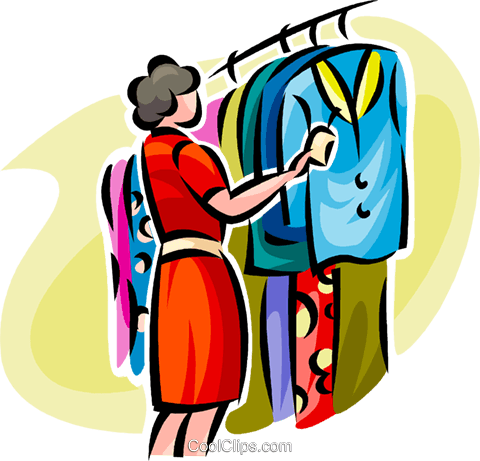 Cliparts Clothes Shopping - Clothes In Store Clipart (480x461)