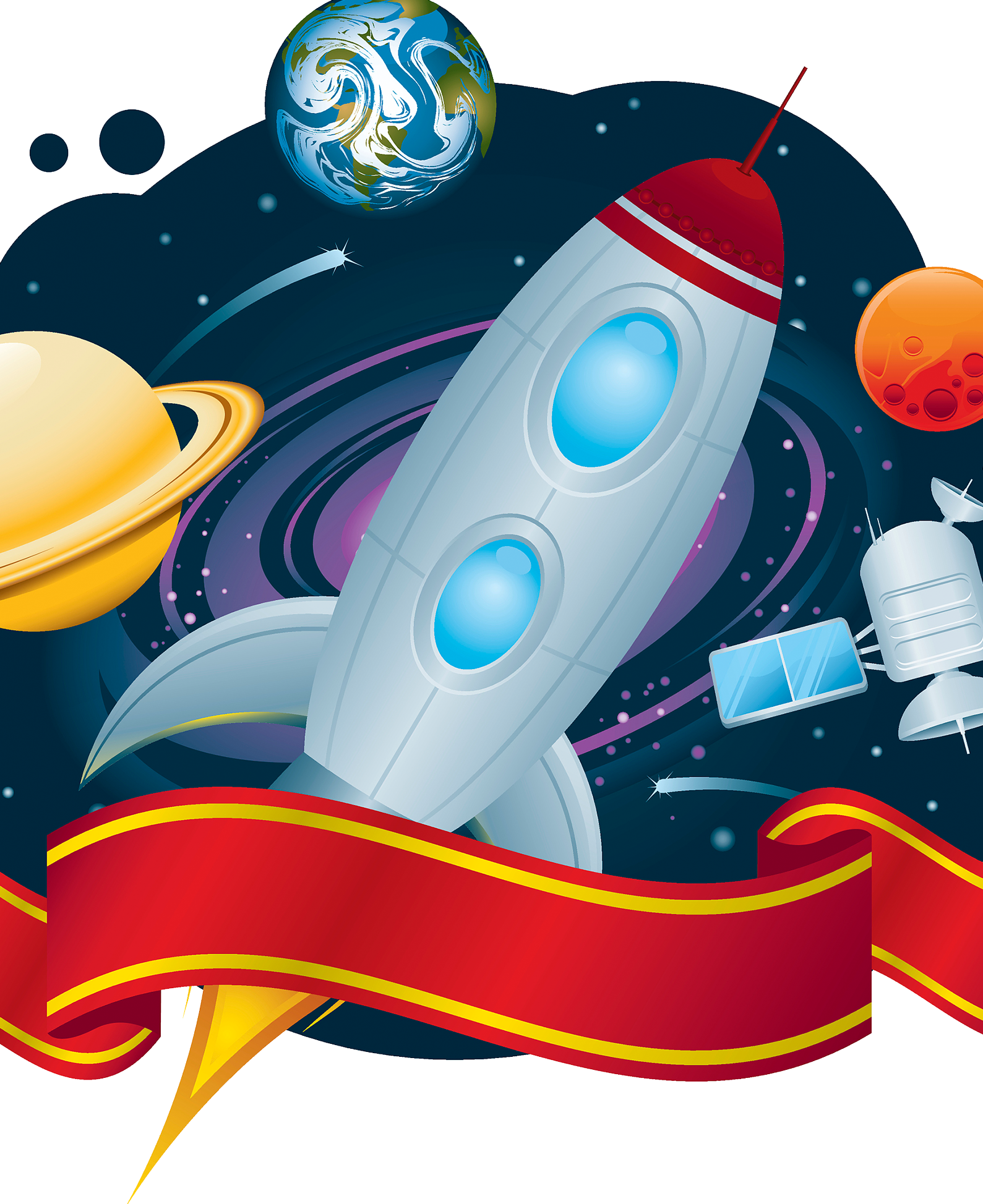 Space Exploration Satellite Illustration - Space Exploration Satellite Illustration (1589x1947)