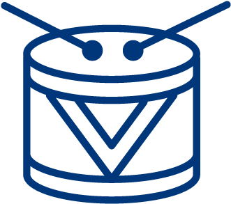 A Wide Variety Of School Band Instruments For Rent - Desenho De Tambor Para Colorir (612x346)