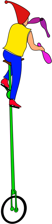 Unicycle Juggler Clip Art (218x800)
