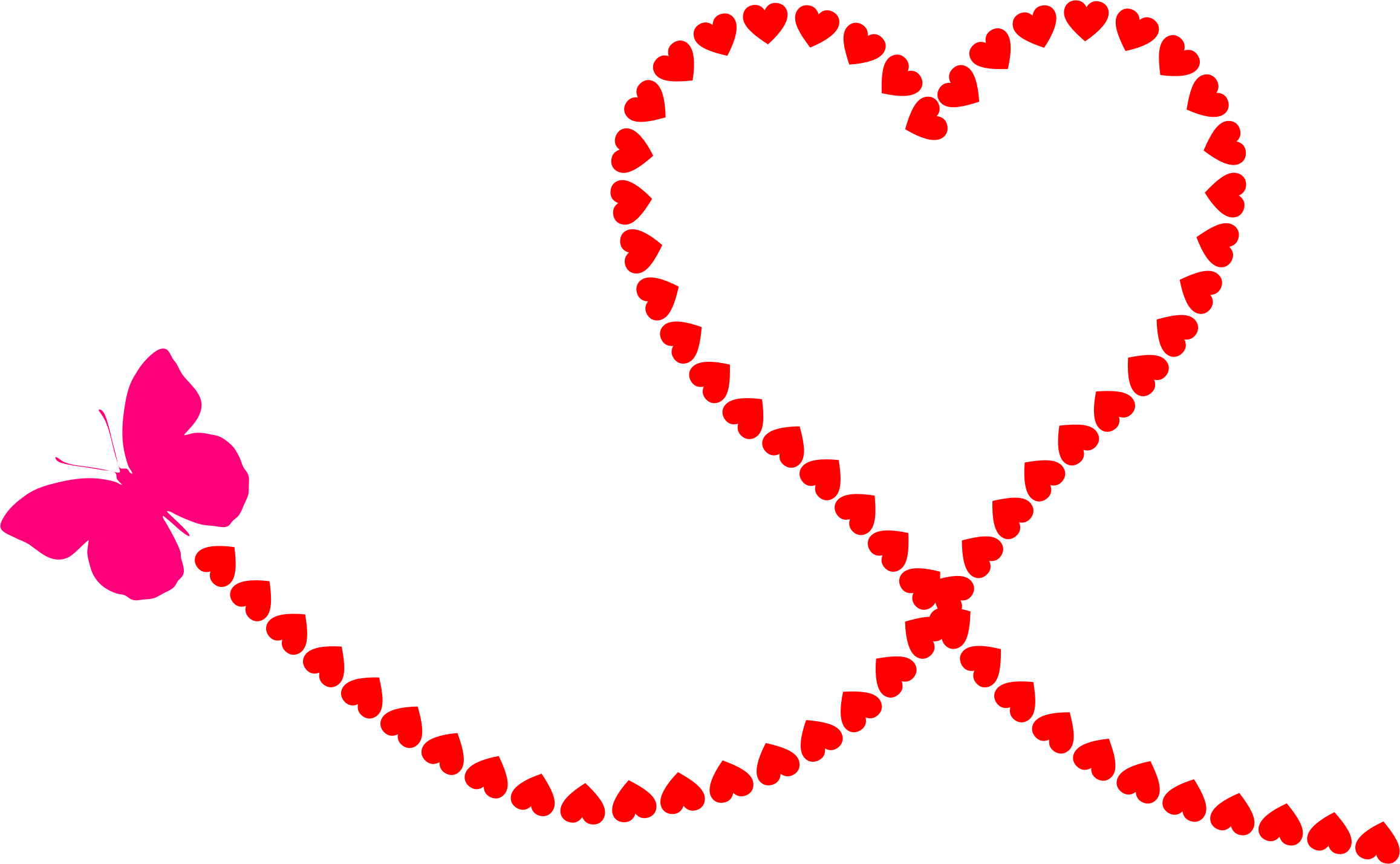 Butterfly Hearts Trail - P Love R Letter (2315x1428)