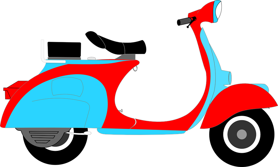 Ride Clipart Sepeda - Gambar Motor Vespa Animasi (960x577)