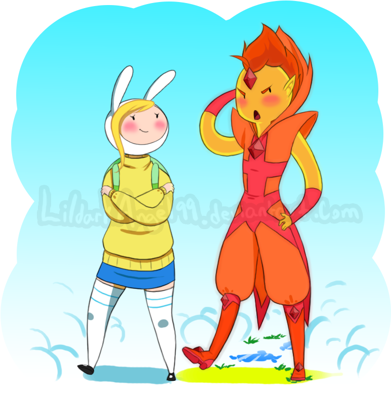 Fionna And Flame Prince By Lildarkangel99 - Adventure Time (800x800)