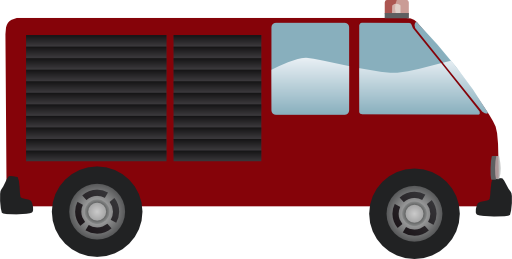 Camion De Pompiers Clipart - Mobil Pemadam Kebakaran Vektor (512x259)