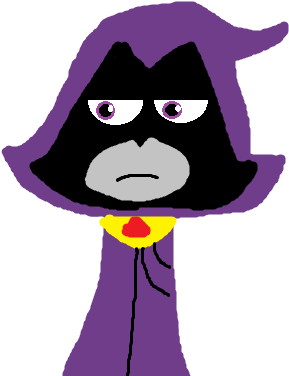 Raven - Cartoon (477x462)