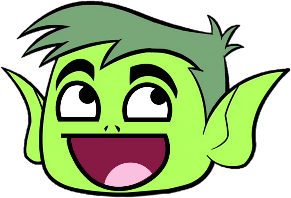 Beast Boy Awesome Smiley Teen Titans Go By Mrawesomefalcon - Awesome Face (1024x699)