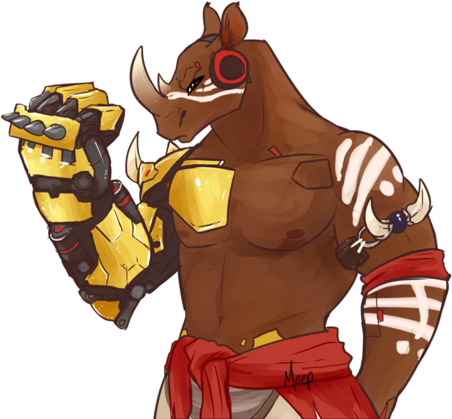 Doomfist Rhino By Sushimeep - Cartoon (979x816)
