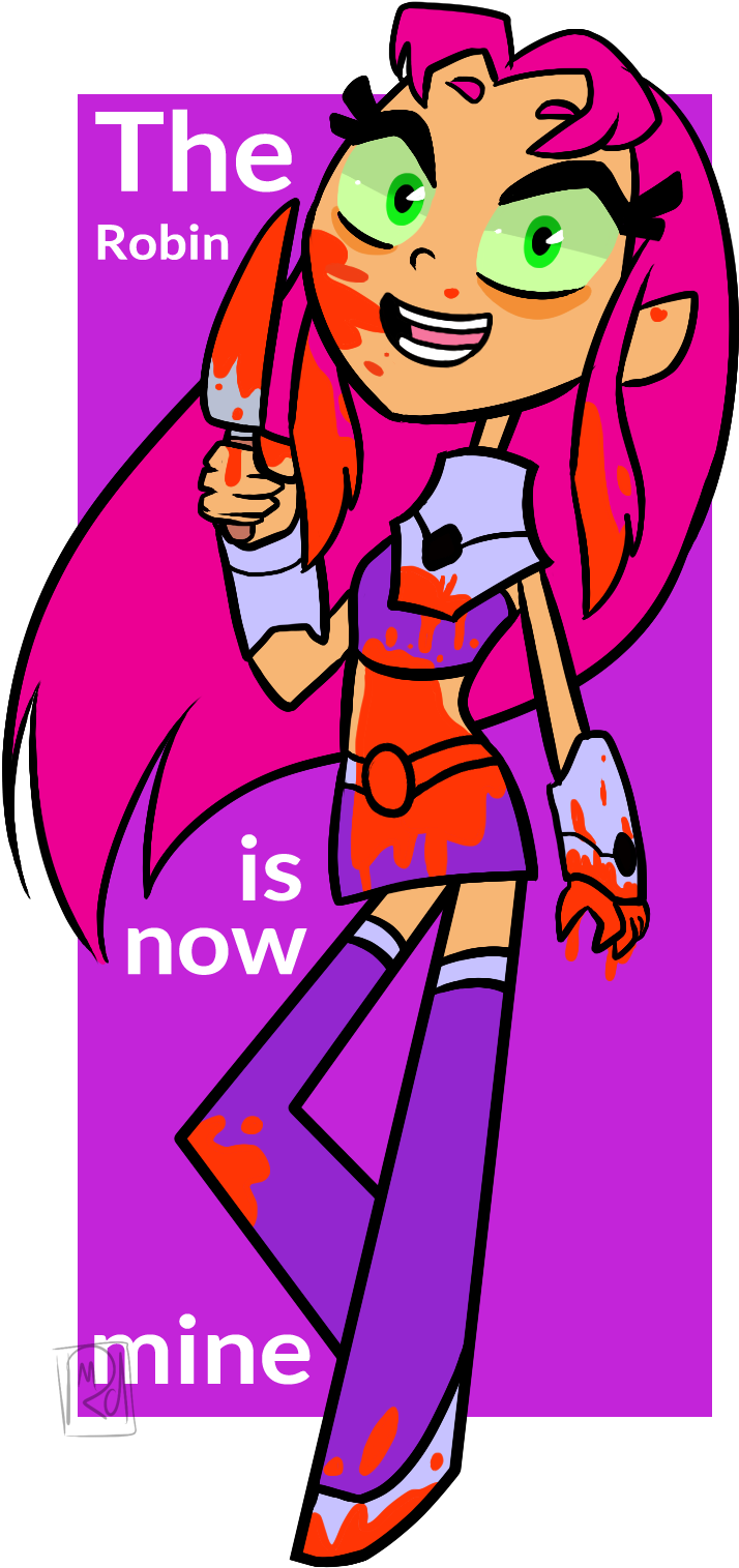 By Rebecca Doodles Yandere Starfire [ttg ] By Rebecca - Starfire (851x1578)