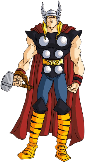 Thor Cartoon Cliparts Many Interesting Png - Thor Clipart (306x565)