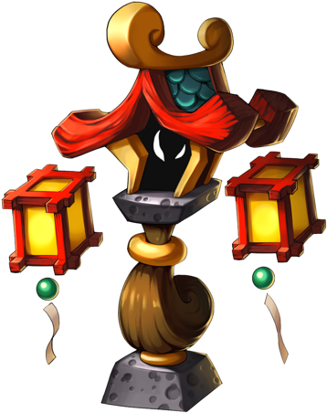 Bedeviled Boxes Resemble Chinese Traditional Lamp Posts - Cartoon (401x480)