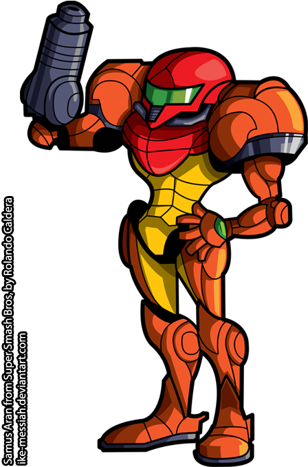 Samus Aran Super Smash Bros Hd By Ike Messiah - Samus Cartoon (500x700)