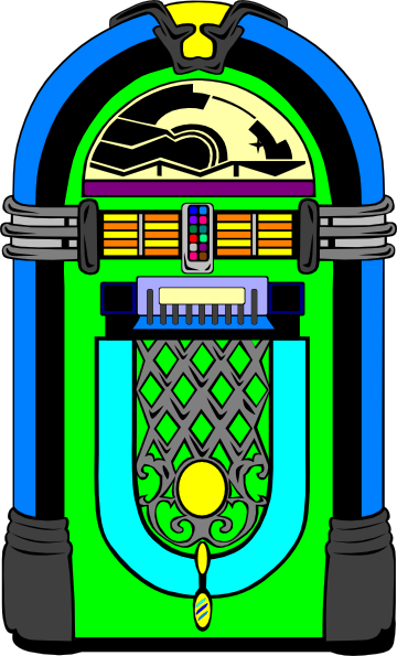 Jukebox Clipart Old School Jukebox Line Art Free Clip - Jukebox Clip Art (360x595)