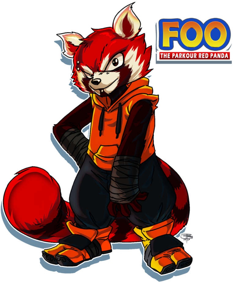 Foo The Parkour Red Panda By Fooray - Cool Red Panda Drawing (802x995)