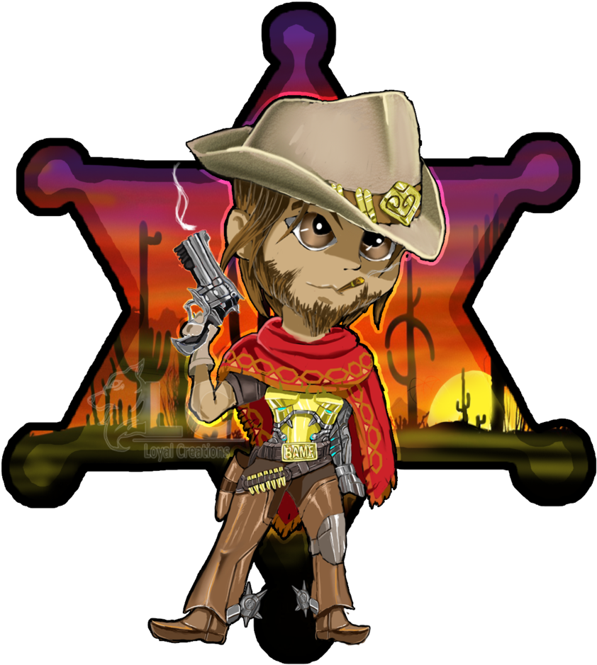 Overwatch Little Cowboy By May Li128 - Cartoon (1024x1024)