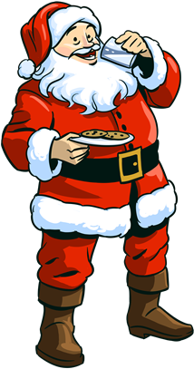 Santa Clipart Drinking - Christmas Drinks Clip Art (300x456)