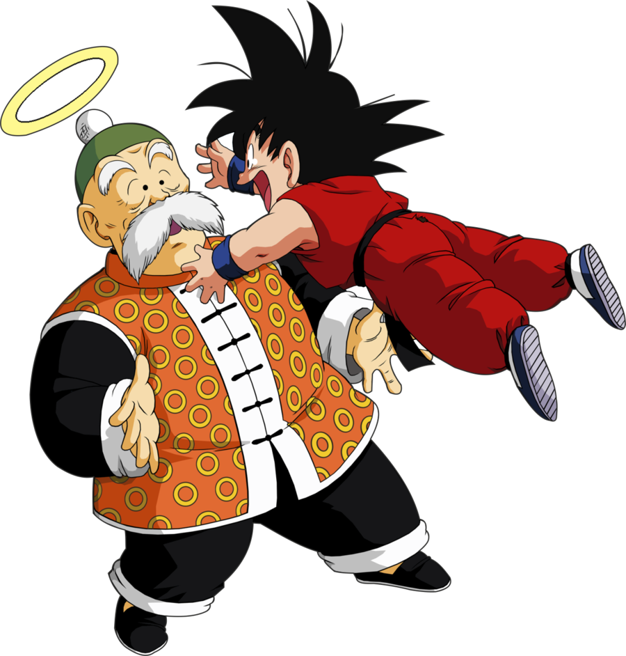 Abuelo Gohan Y Goku - Dragon Ball Z Goku Grandfather (900x942)