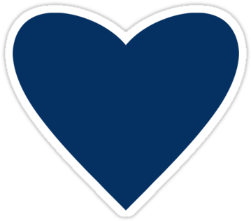 Navy Blue Heart Clipart - Navy Blue Love Heart (375x360)