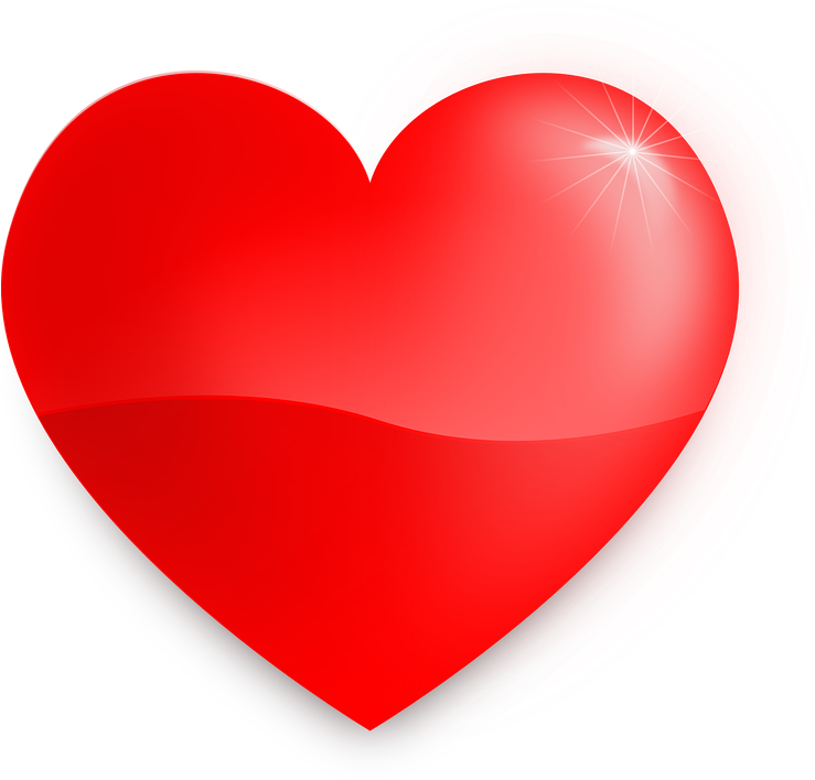 Glossy Heart - Heart Valentines (640x624)