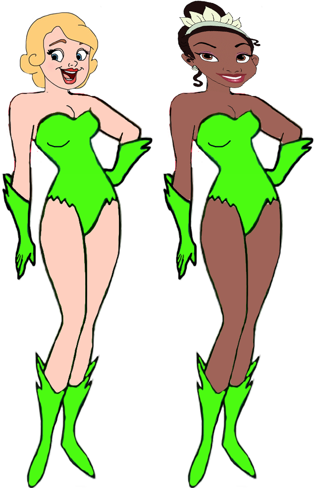 Tiana And Charlotte As Poison Ivy By Darthranner83 - Cartoon (782x990)