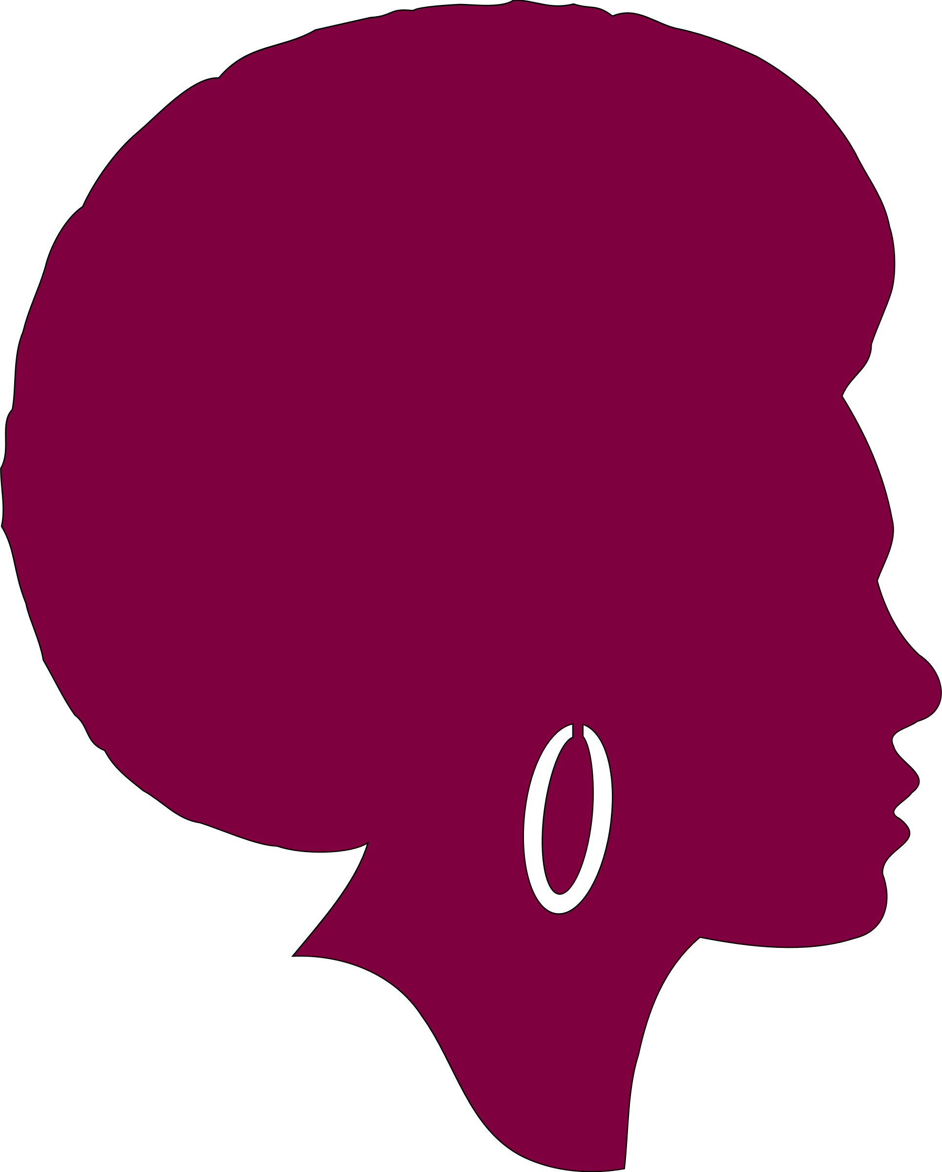 Big Image - African American Woman Face Silhouette (1929x2400)