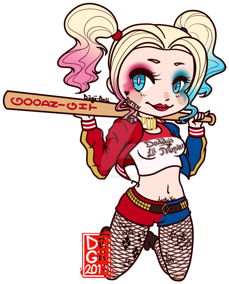 Miss Harley Chibi By Diigii-doll - Harley Quinn Chibi Png (1024x1254)