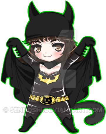 Chibi Batman By Senhoshi - Chibi Batman (400x480)