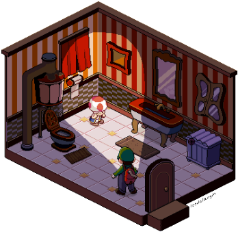 “ Luigi's Mansion Isometric Art I've - Luigis Mansion Sprite Art (500x367)