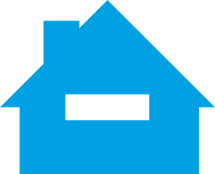 House Blue Home Architecture Icon House Ho - Heat Pump (419x340)