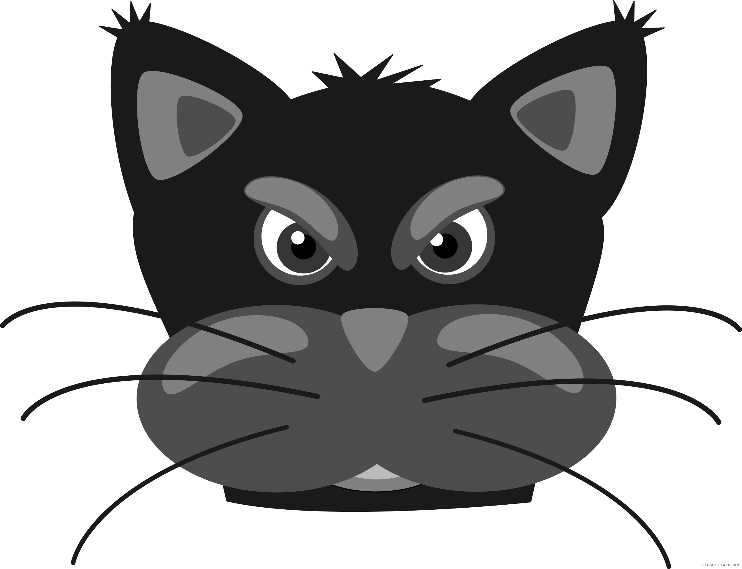 Black Panther Animal Free Black White Clipart Images - Animated Black Panther Animal (2500x1919)
