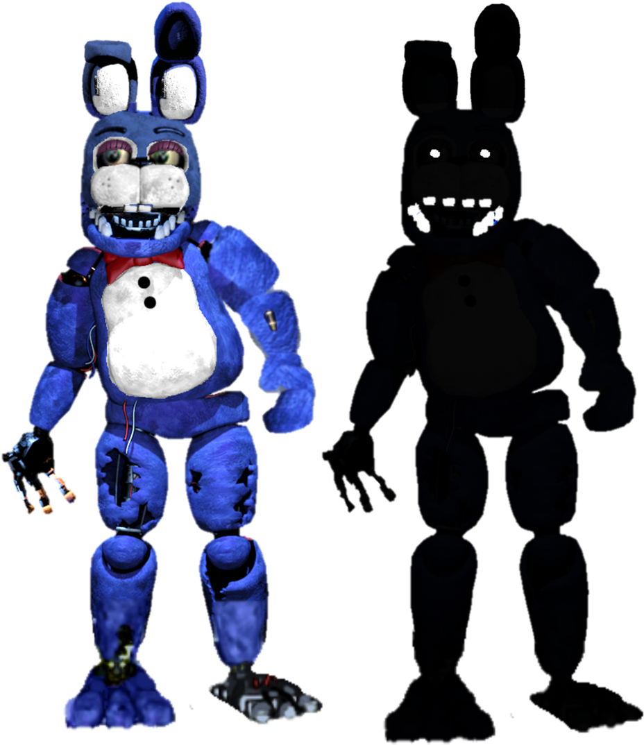 Withered Like Toy Bonnie - Toy Bonnie Like Shadow Bonnie (1024x1083)