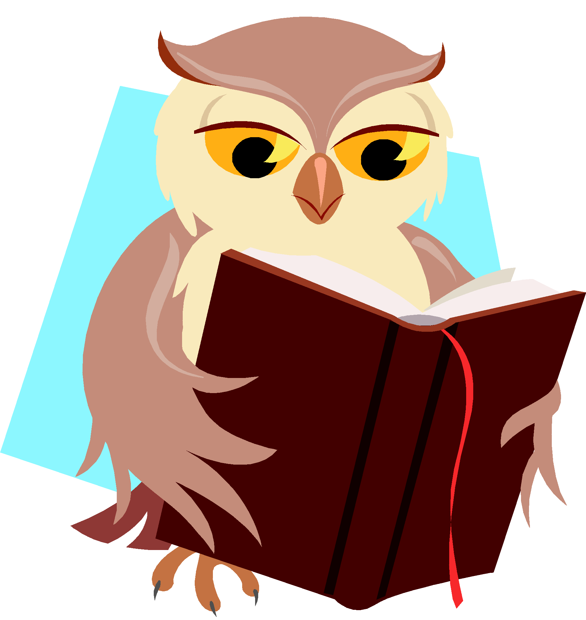 Unless You're Already Famous For Something Else - Owl Reading A Book Clipart (1902x1947)