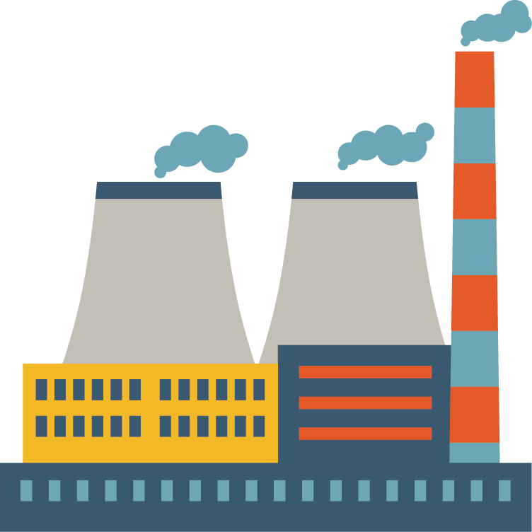 Thermal Power Station Electricity Generation Fossil - Electric Steam Power Plant Png (752x752)