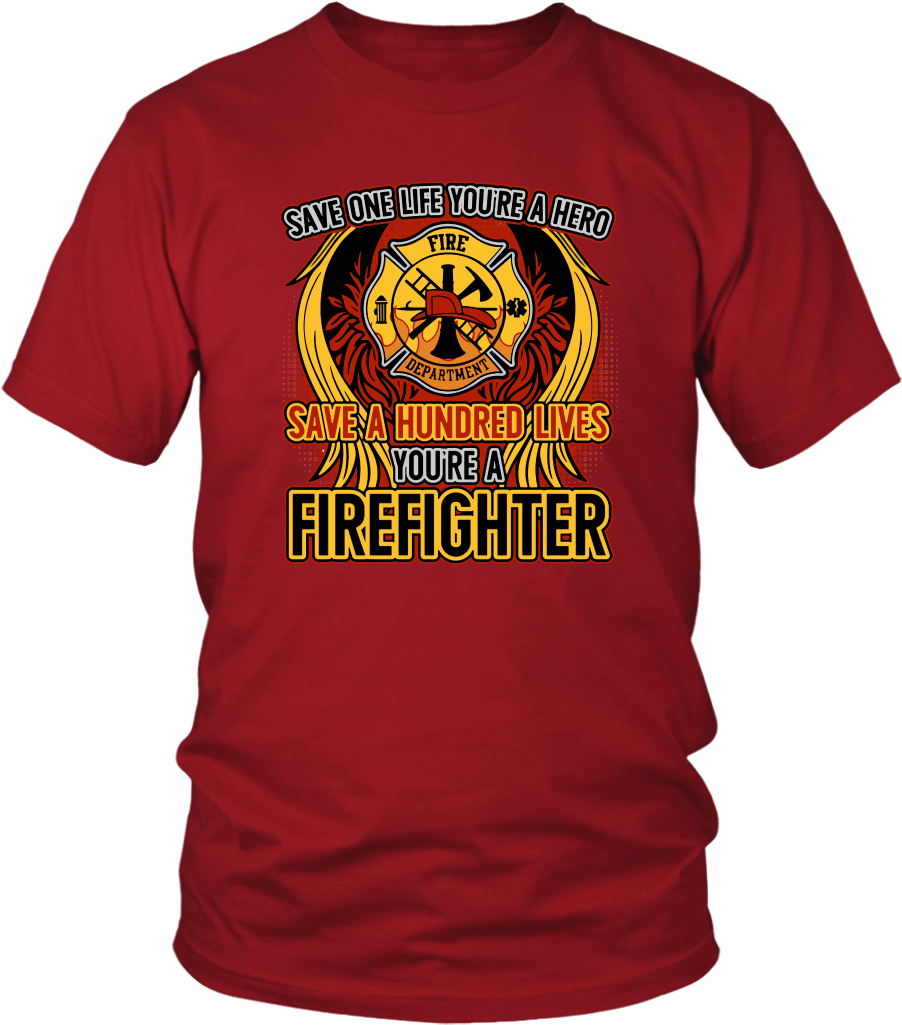 Save Hundred Lives You're A Firefighter - Bobs And Vagene T Shirt (1024x1024)