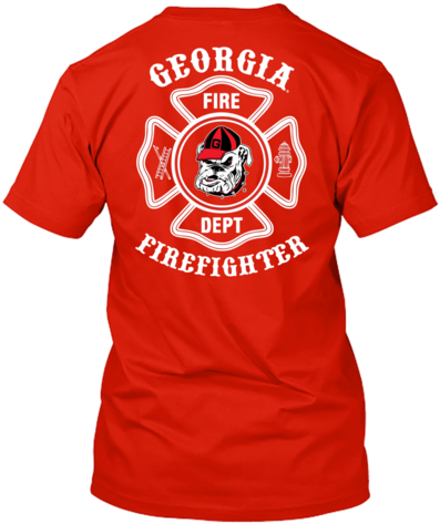 Sale Picture Of Georgia Bulldogs Firefighter Tshirt - Georgia Bulldogs Football Team (405x480)