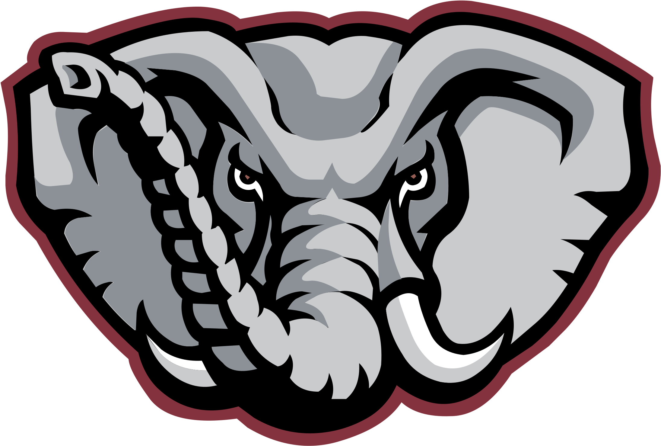 Alabama Crimson Tide Logo Png Transparent - Alabama Crimson Tide Elephant Logo (2400x2400)