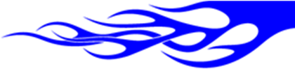 Dk Racing Vinyl Blue Flames Right - Cobalt Blue (420x420)